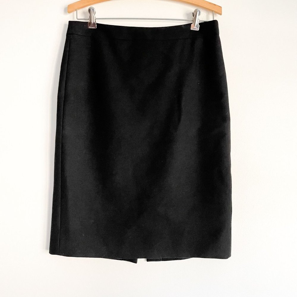 J. Crew Black Wool No. 2 Pencil Skirt